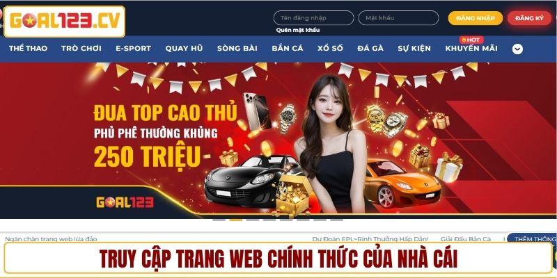 Truy cập trang web chính của nhà cái cung cấp