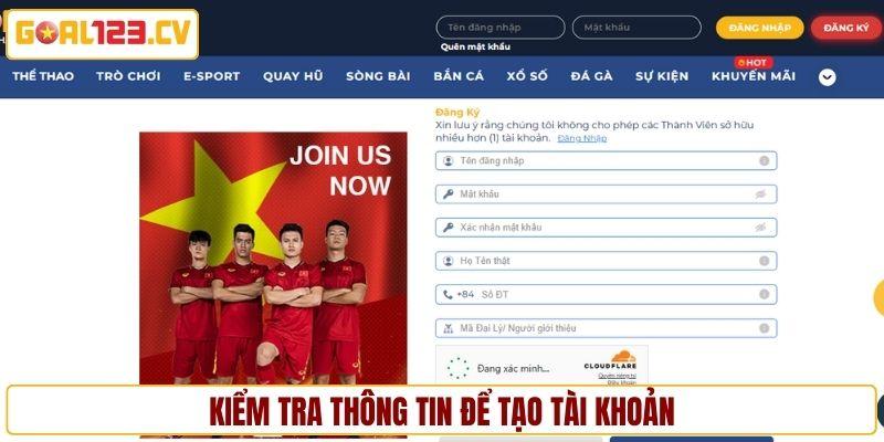 Kiểm tra thông tin và hoàn tất tạo tài khoản