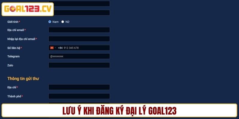 Lưu ý khi đăng ký đại lý GOAL123