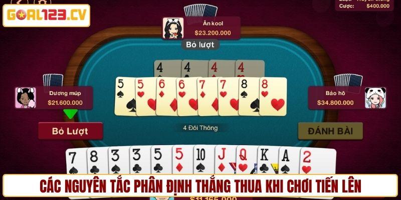 Các nguyên tắc để phân định thắng thua trong bài tiến lên